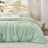 Boho Tufted Embroidery Comforter Set
