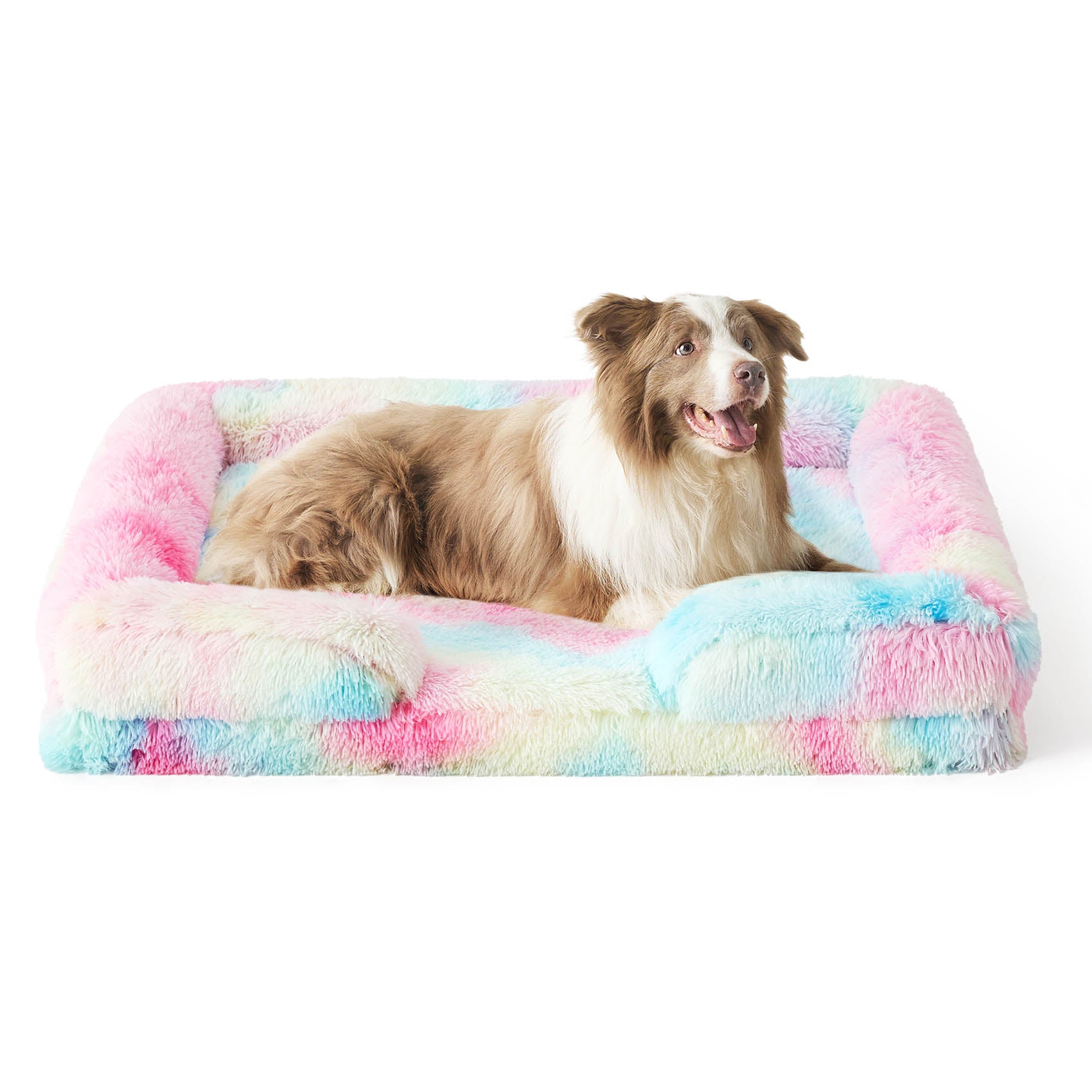 Orthopedic Long Faux Fur Flannel Dog Sofa