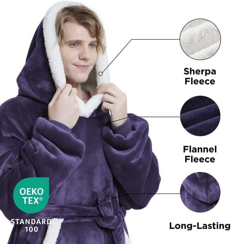 Sherpa Fleece Wearable Blanket