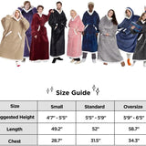 Sherpa Fleece Long Blanket Hoodie