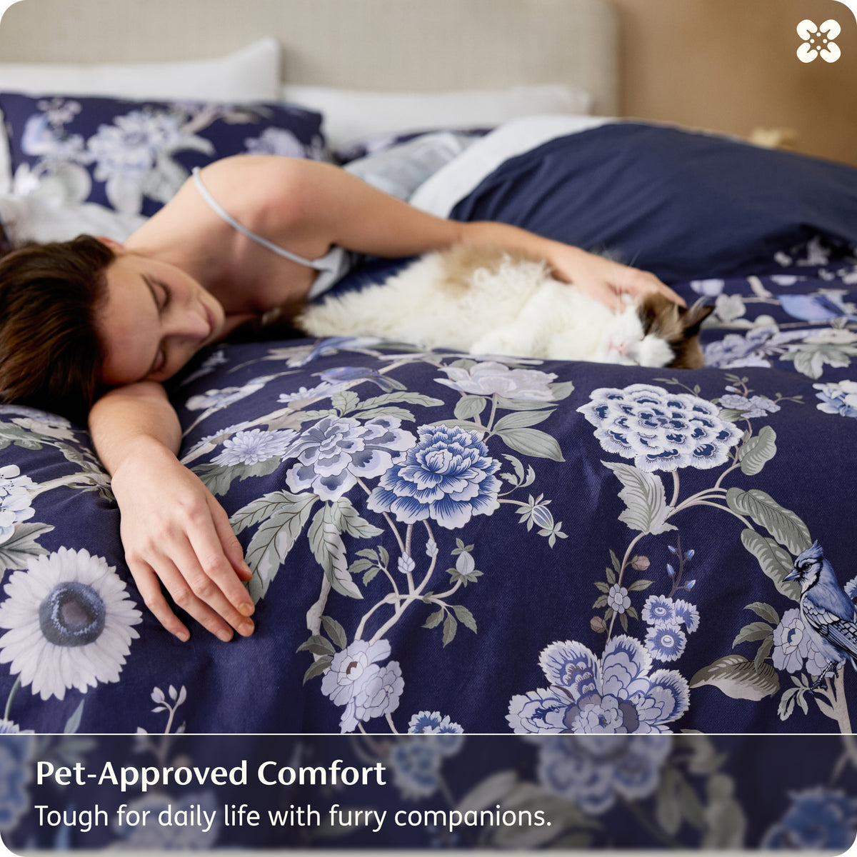 100% Cotton Patterned Duvet Cover Set