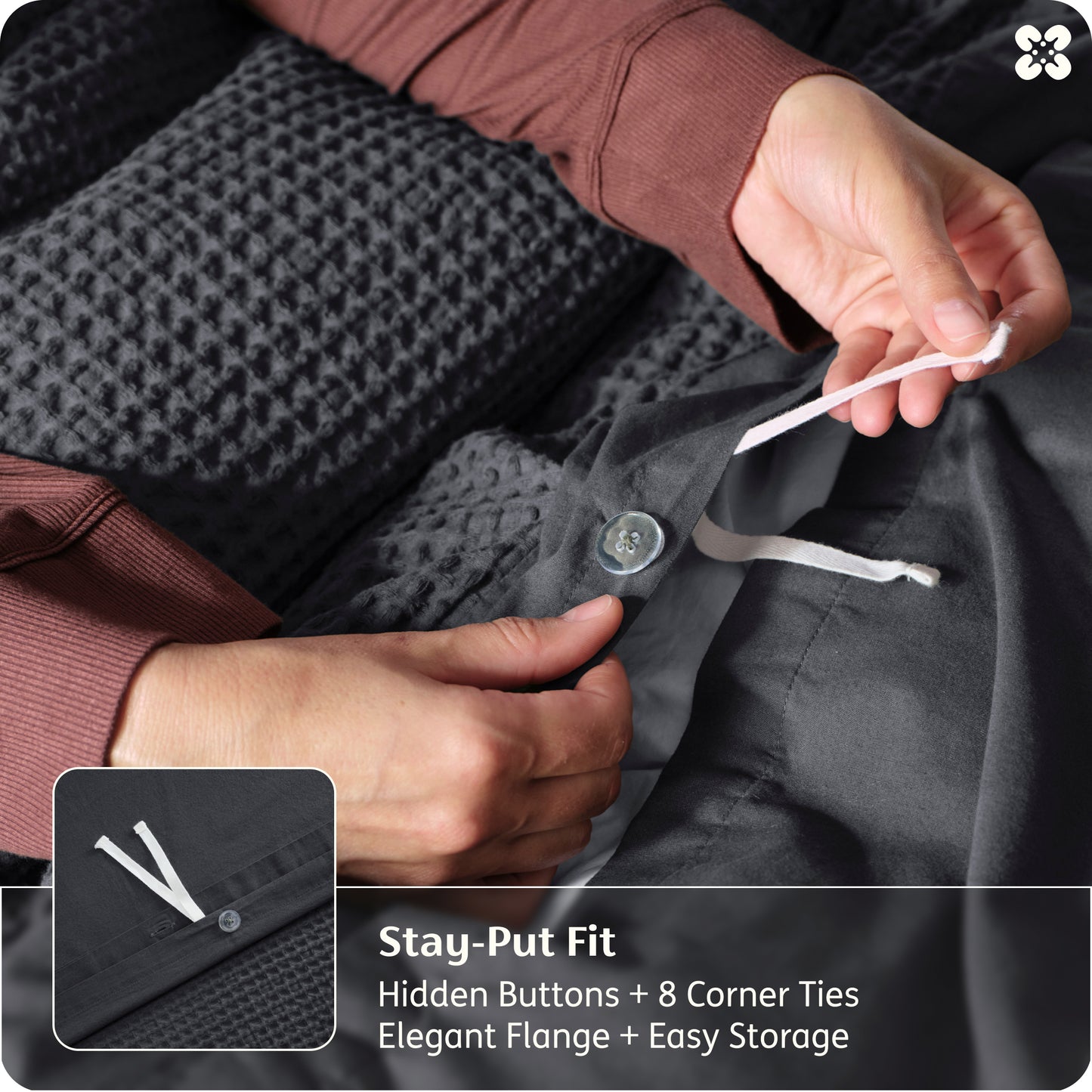 PureWoven™ Cotton Waffle Weave Duvet Cover