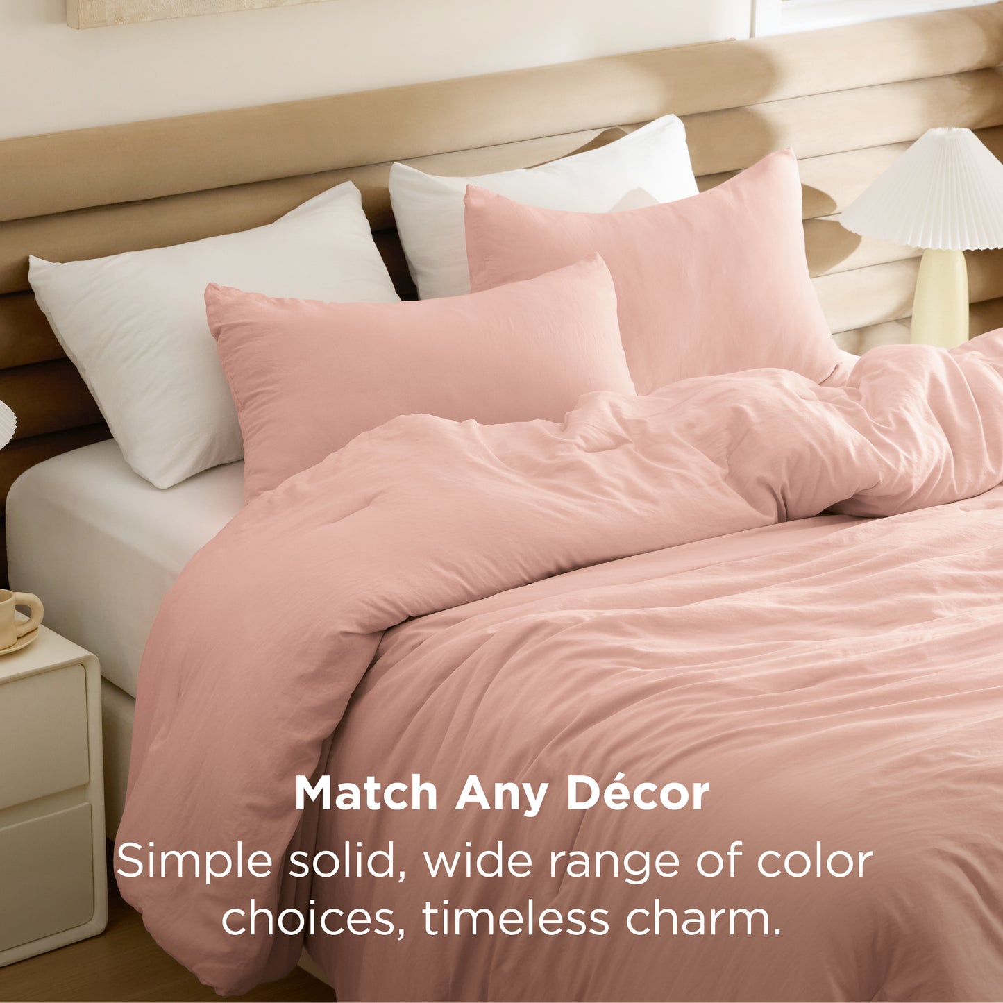 Prewashed Plain Comforter Set