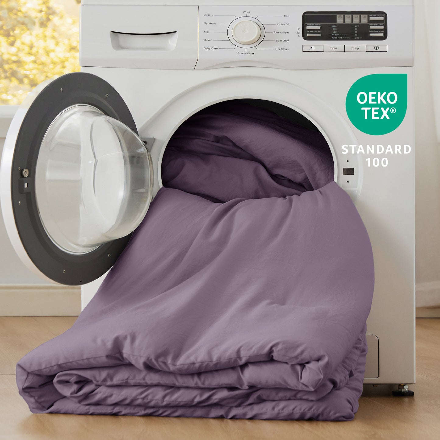 Prewashed Plain Comforter Set