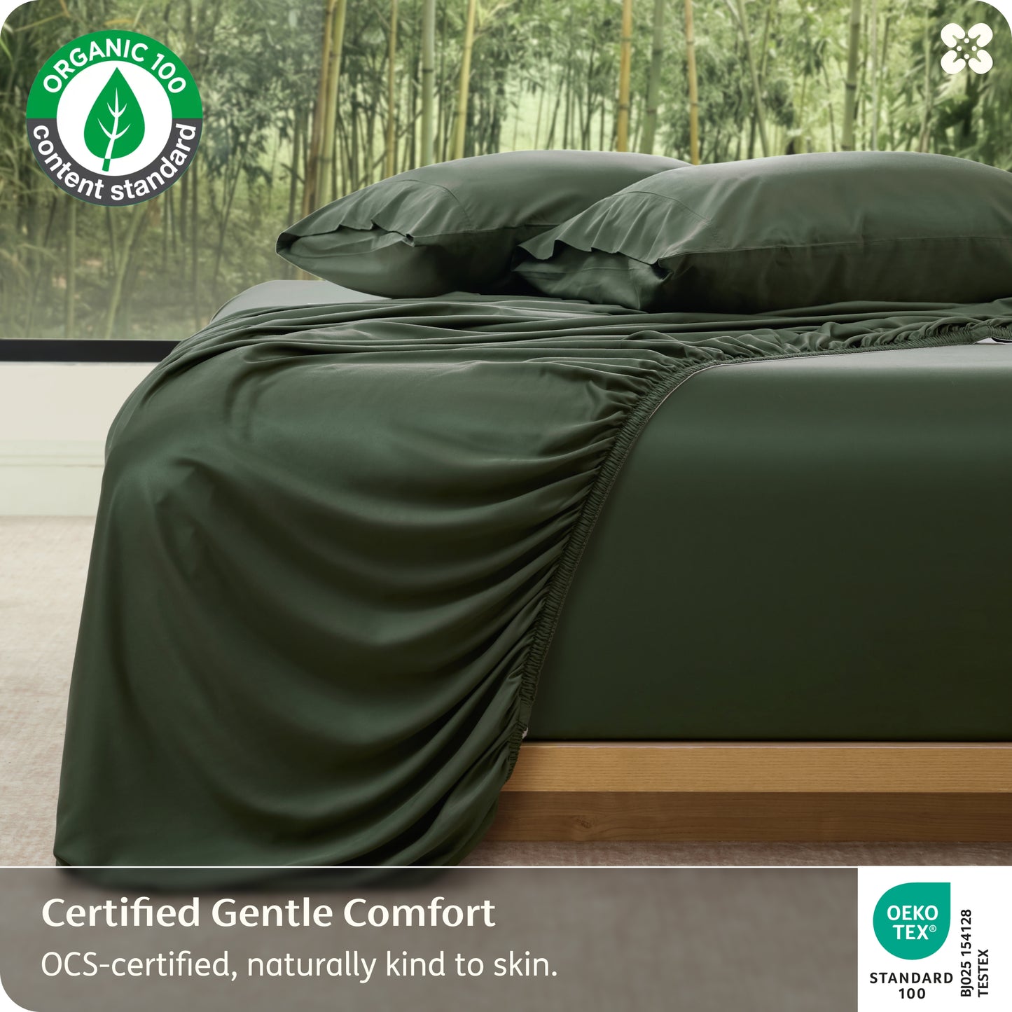 PureWoven™ Organically Grown Bamboo Viscose Fitted Sheet Set