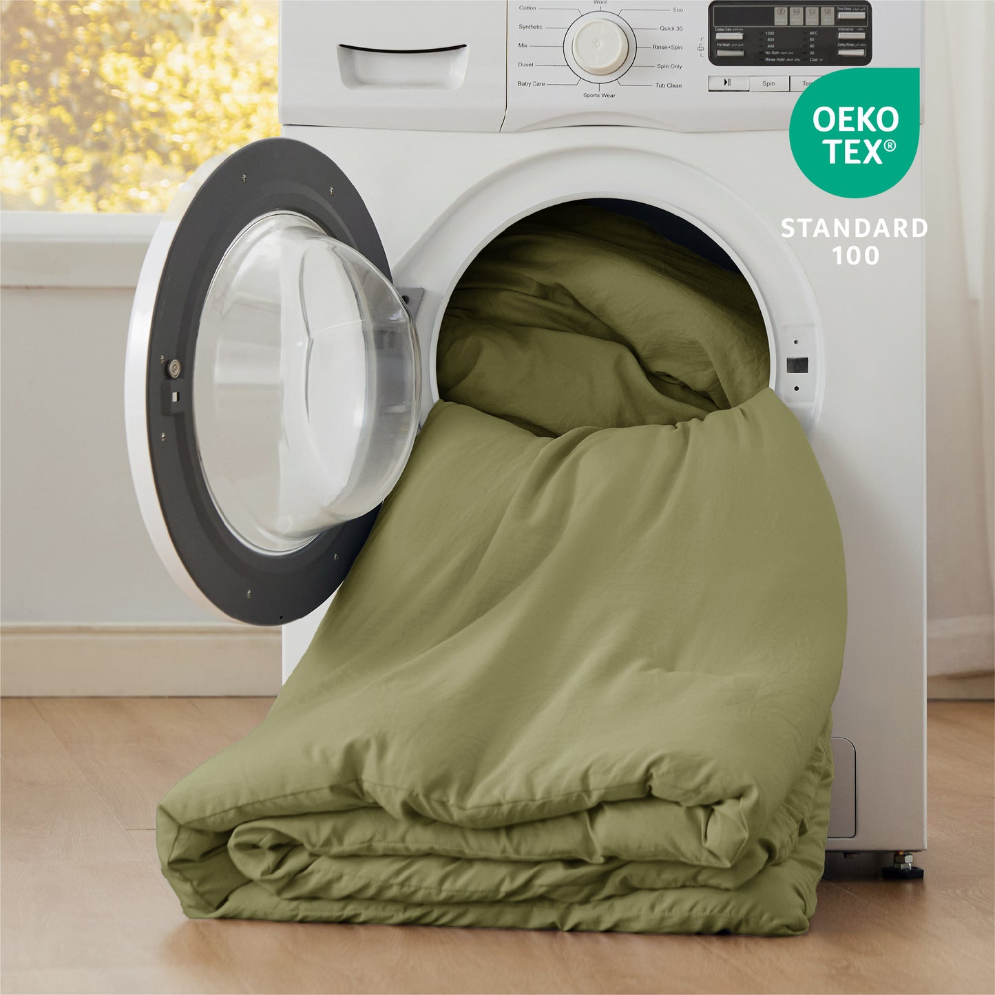 Prewashed Plain Comforter Set