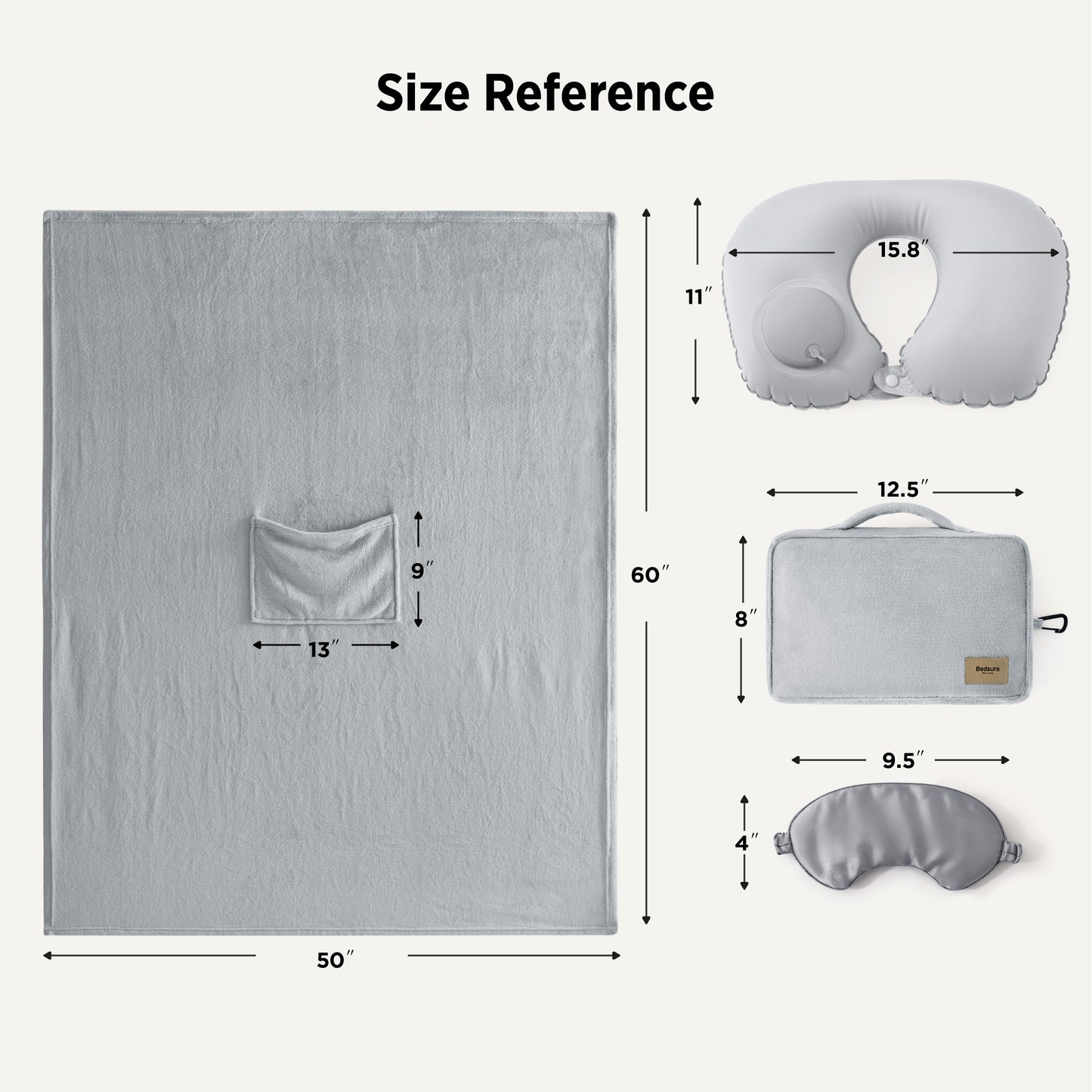 4-Piece Flannel Travel Essential Set