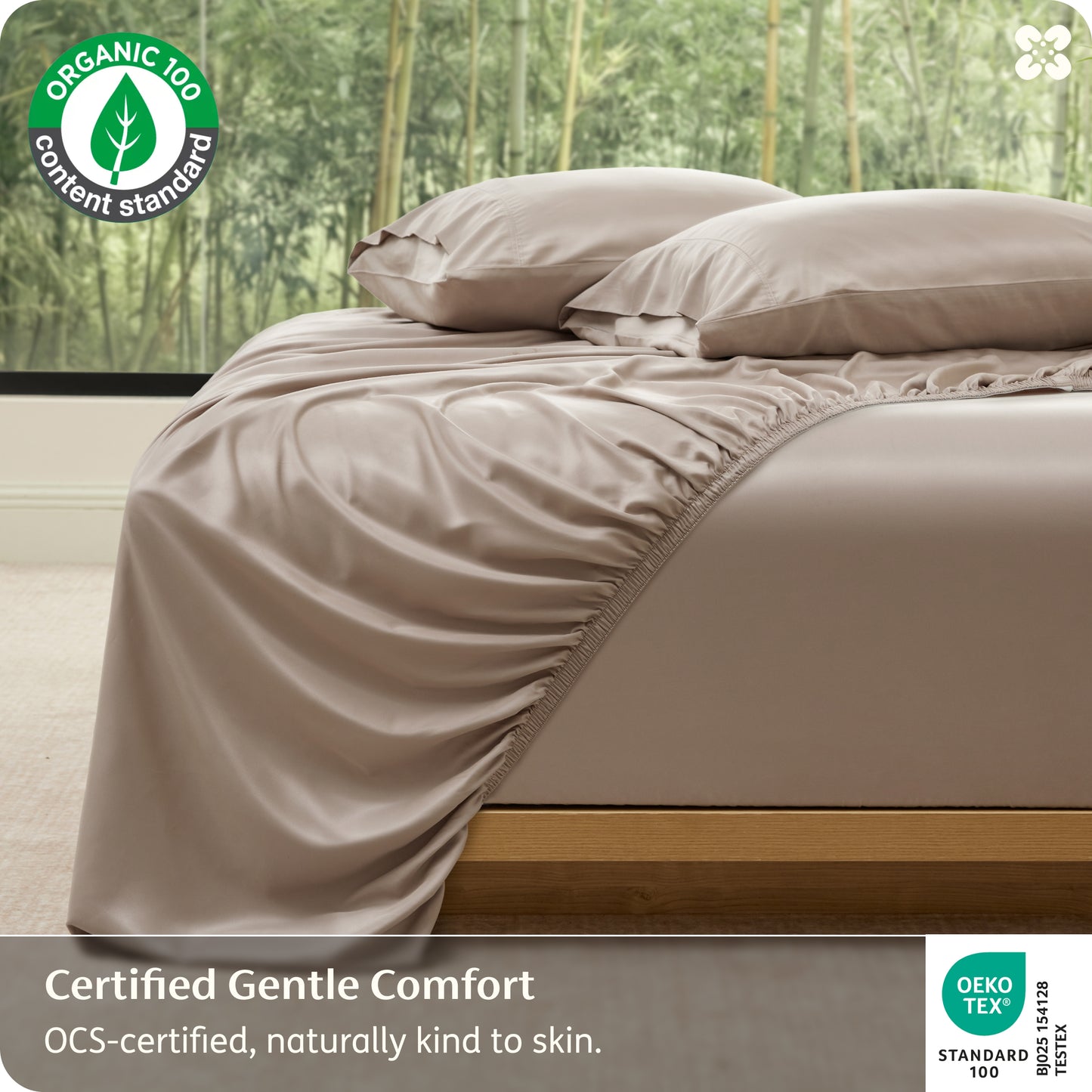 PureWoven™ Organically Grown Bamboo Viscose Fitted Sheet Set