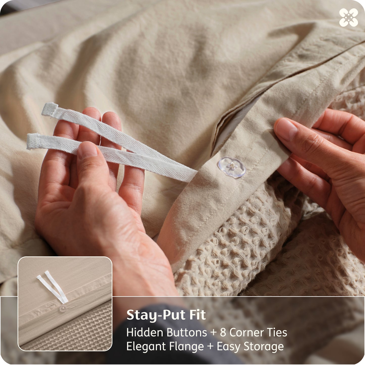 PureWoven™ Cotton Waffle Weave Duvet Cover