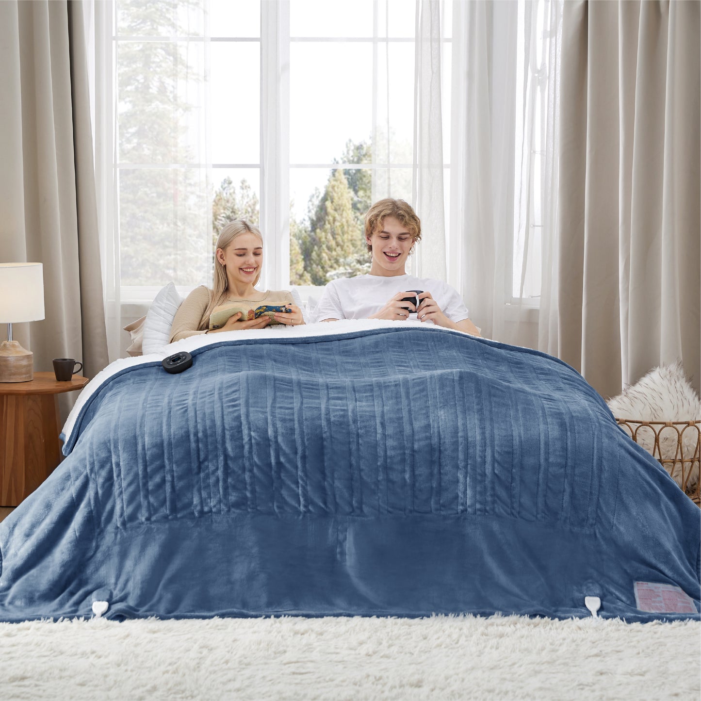 GentleSoft® Solid Flannel Heated Blanket