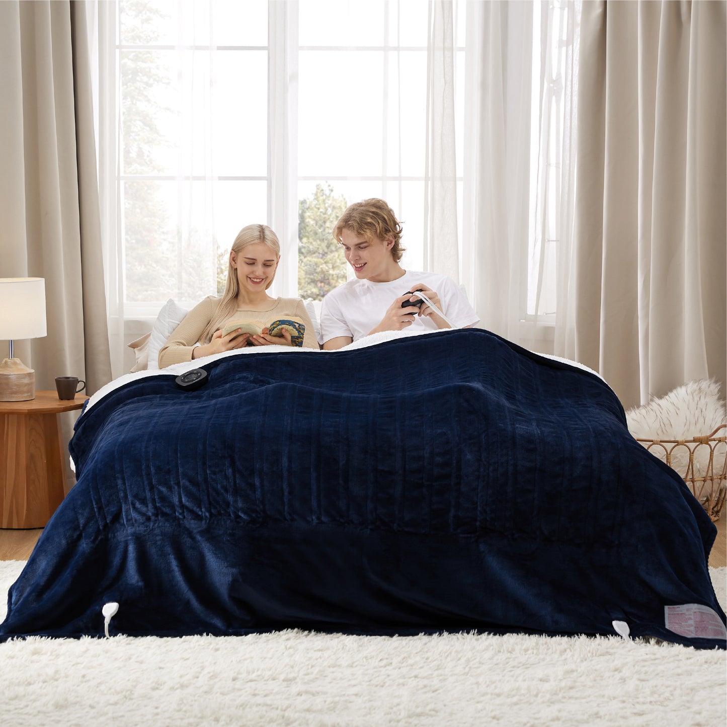 GentleSoft® Solid Flannel Heated Blanket