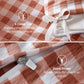 Ruffled Cotton-Like Gingham Duvet Cover Set