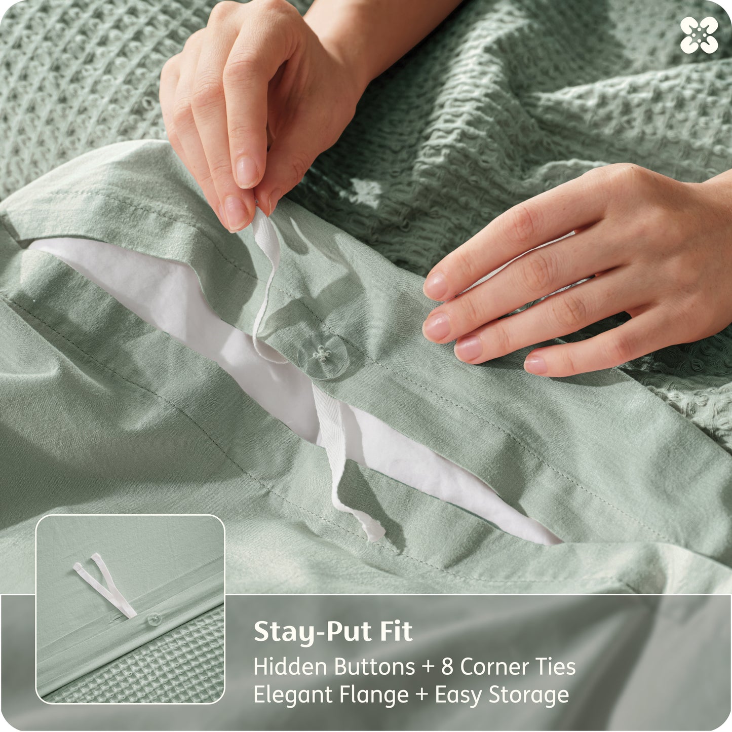 PureWoven™ Cotton Waffle Weave Duvet Cover