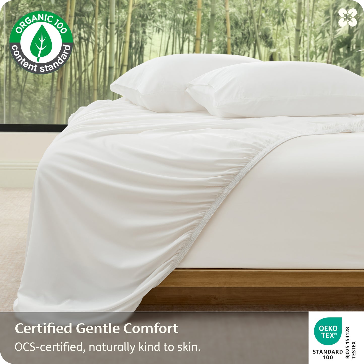 PureWoven™ Organically Grown Bamboo Viscose Fitted Sheet Set