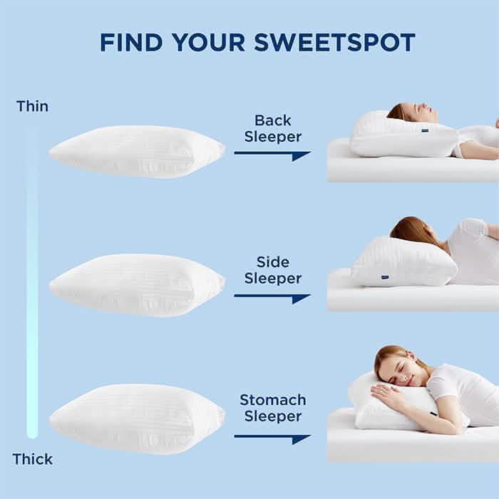 GentleSoft® Adjustable Layer Loft Cotton Cover Pillows Bedsure®