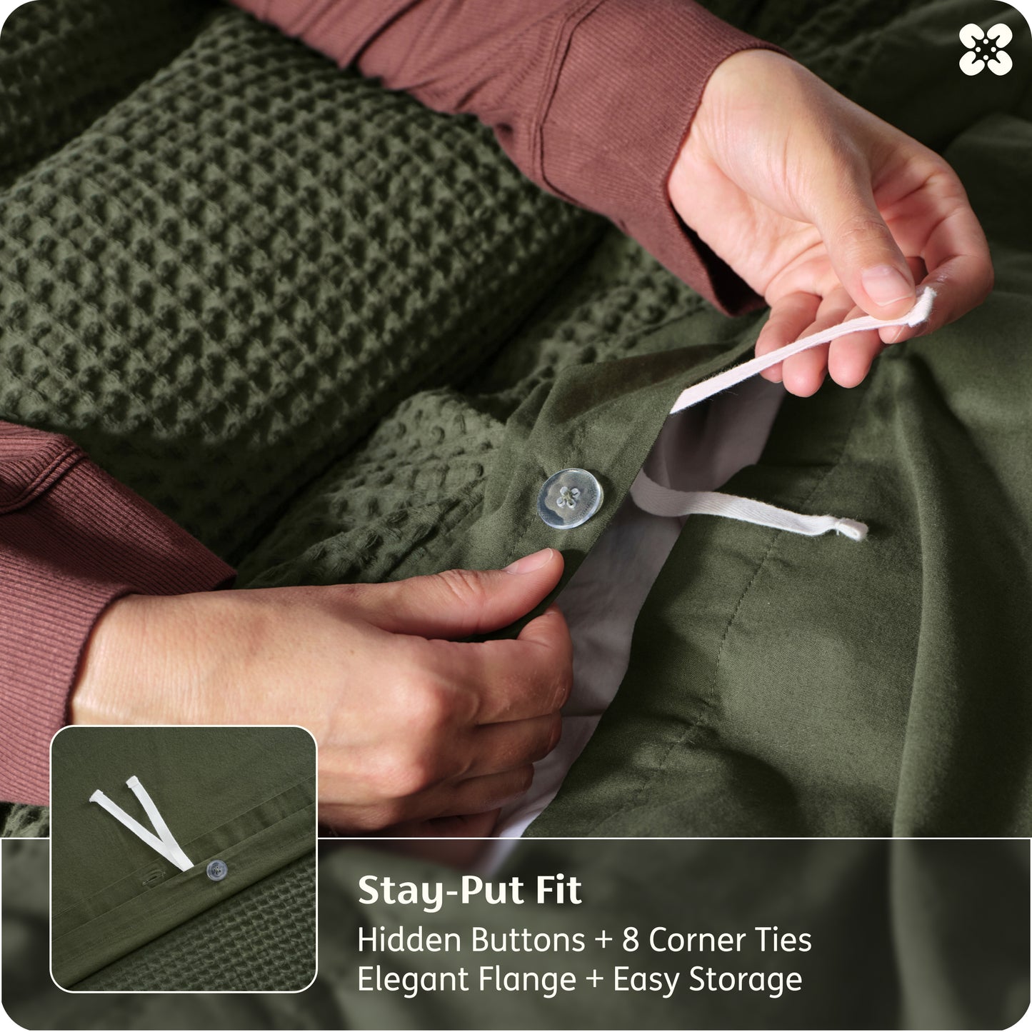 PureWoven™ Cotton Waffle Weave Duvet Cover