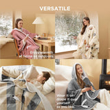 Heated Sherpa Fleece Blanket Hoddie