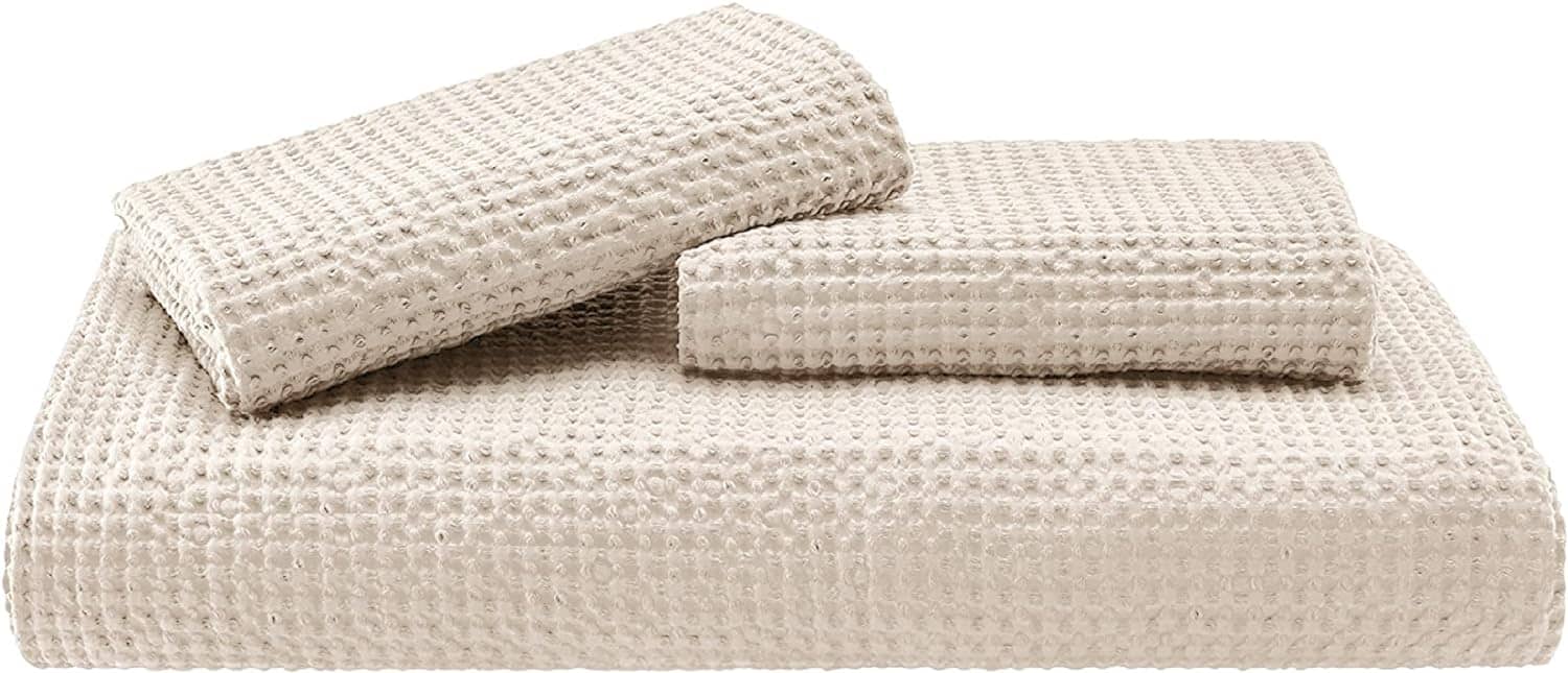 100% Cotton Waffle Weave Duvet Cover Set