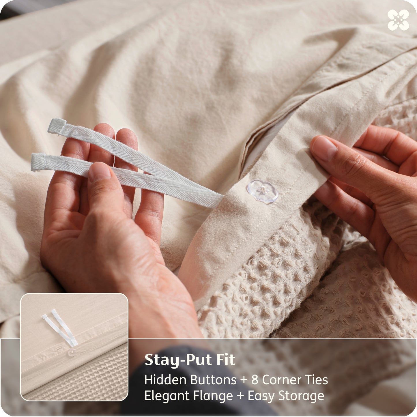 PureWoven™ Cotton Waffle Weave Duvet Cover