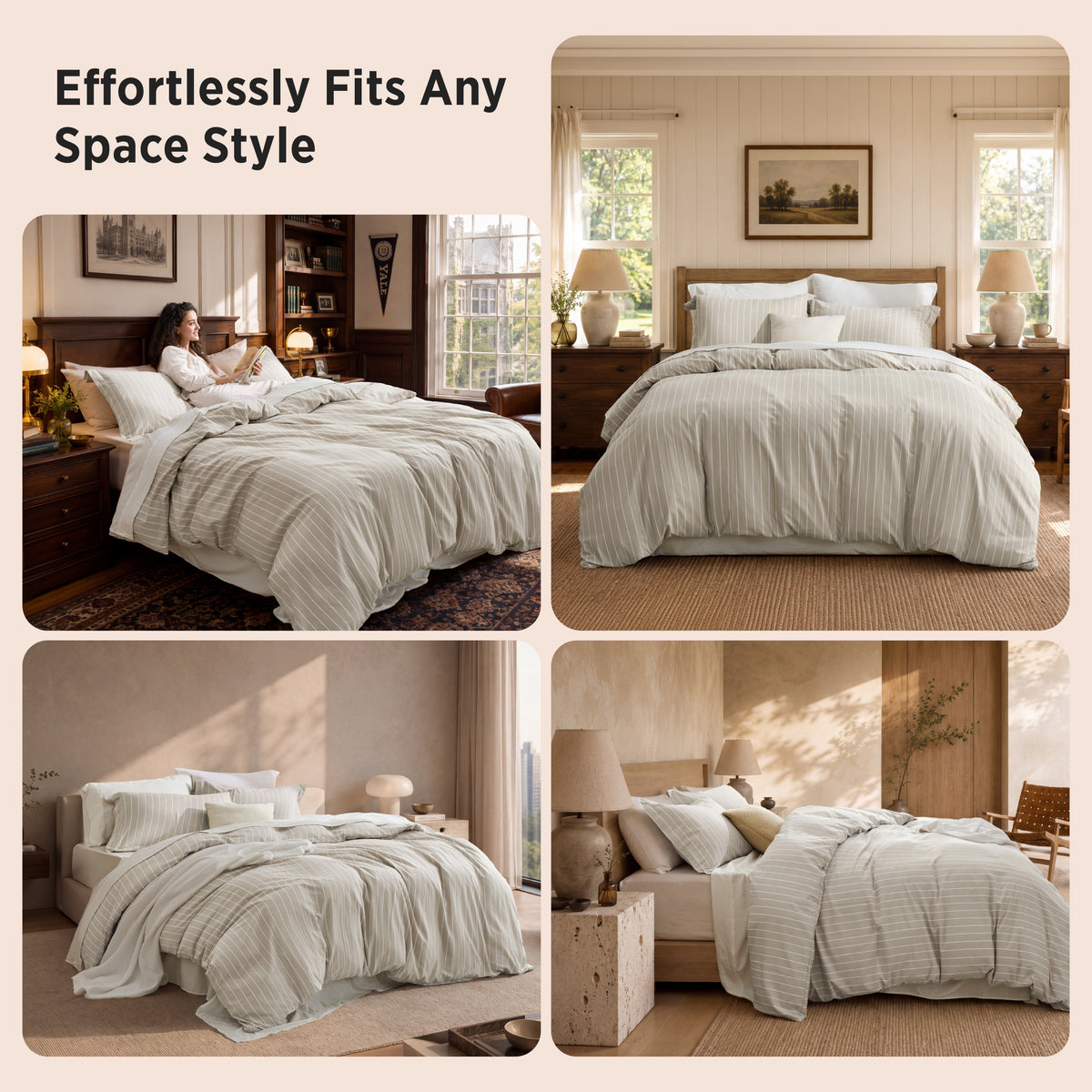 Timeless Striped Duvet Cover Set
