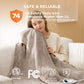Solid Flannel Heated Blanket