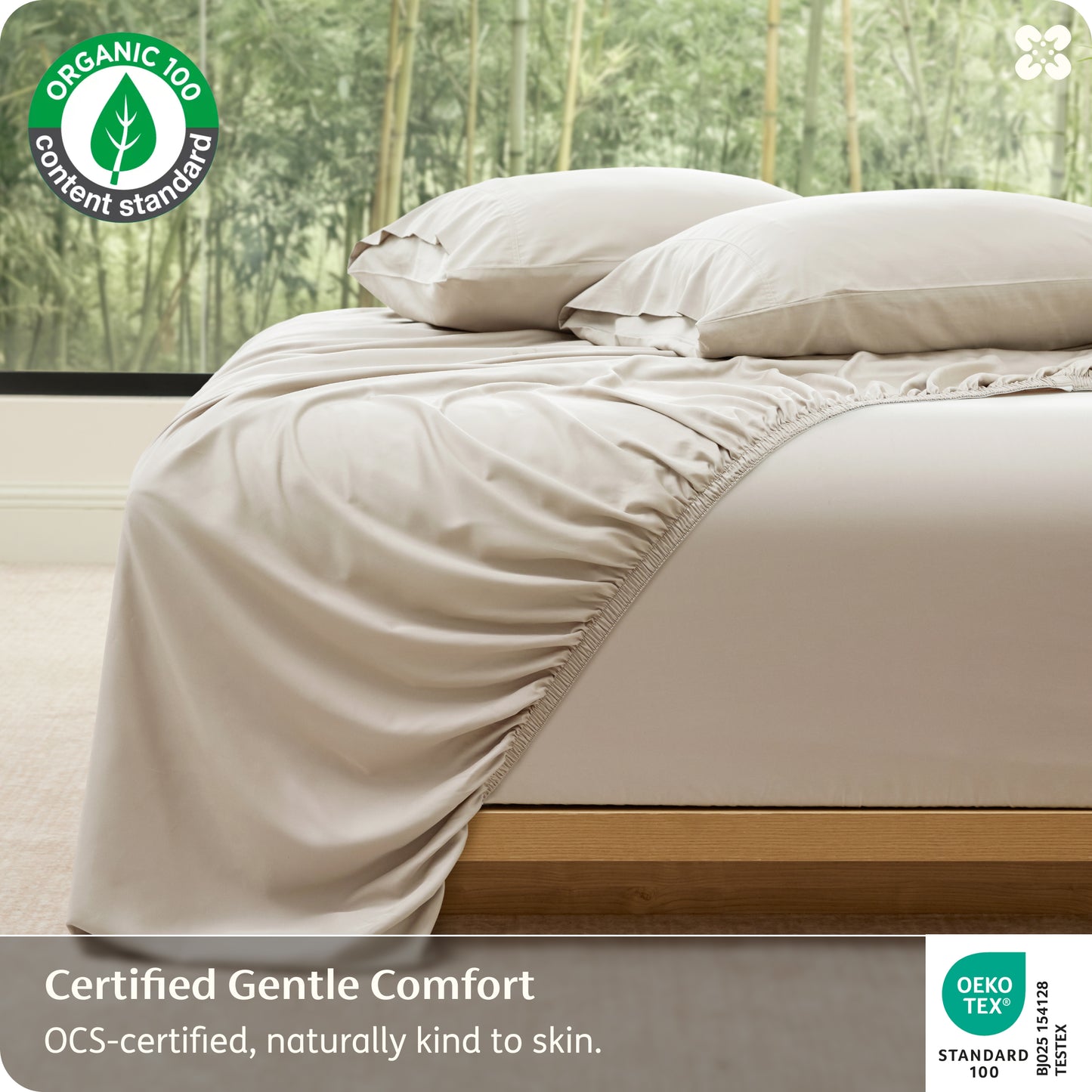 PureWoven™ Organically Grown Bamboo Viscose Fitted Sheet Set