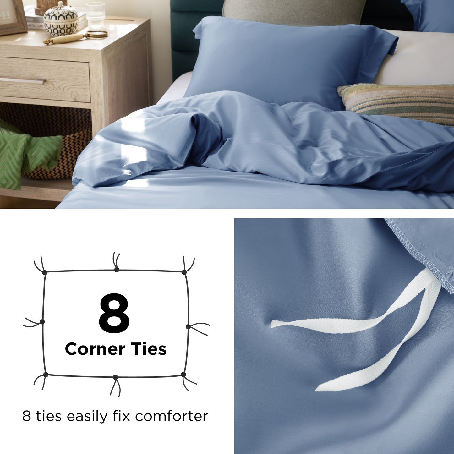 Lyocell Cotton Hybrid Duvet Cover Set