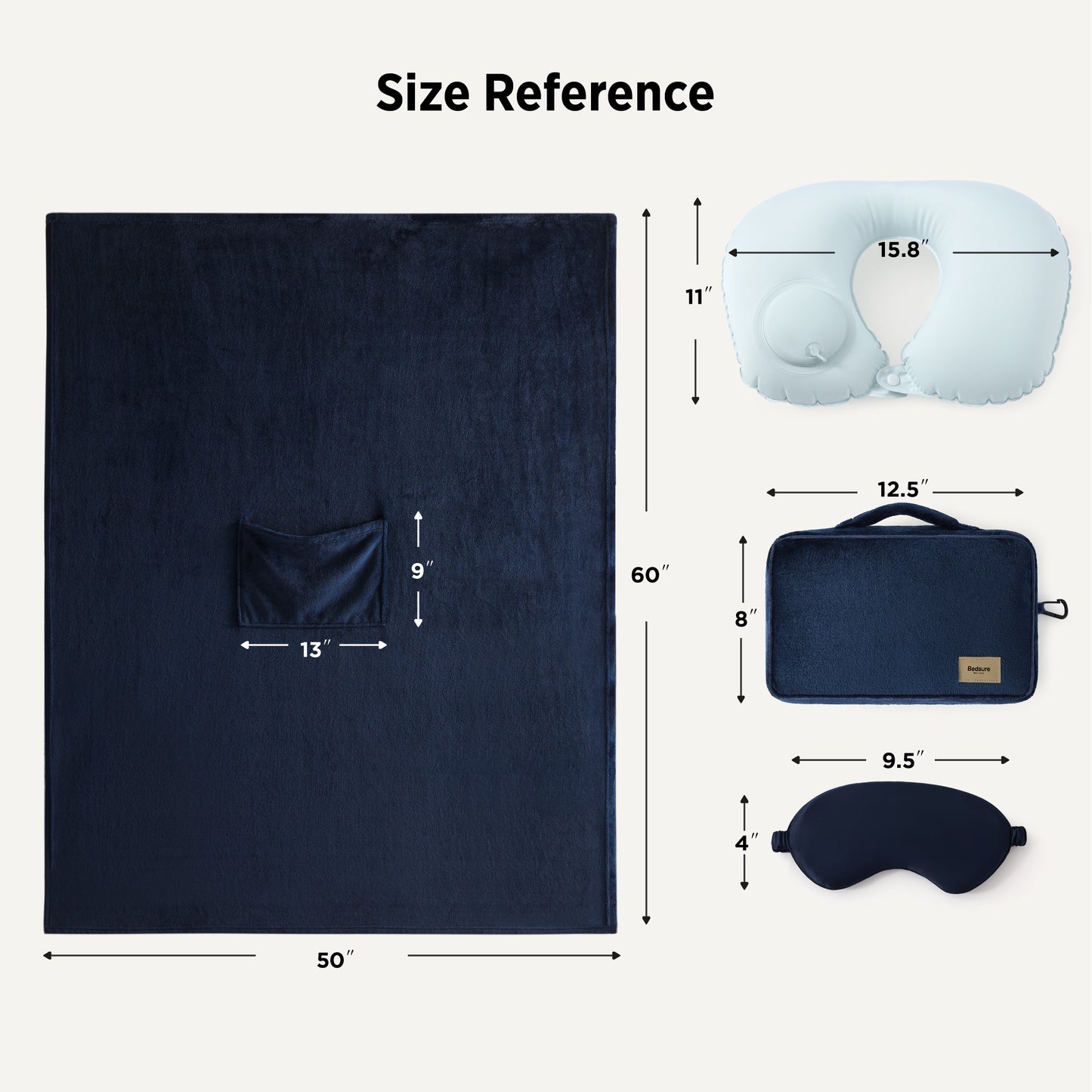 4-Piece Flannel Travel Essential Set