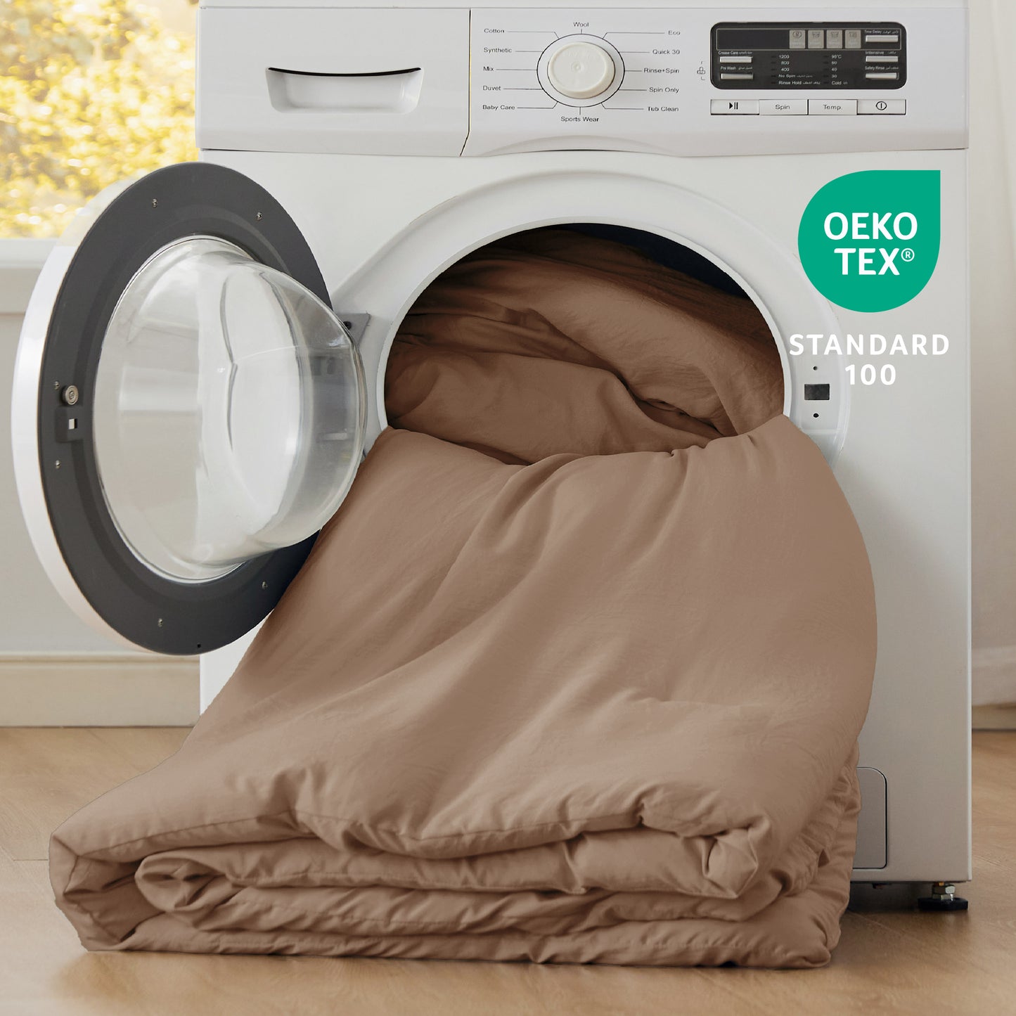 Prewashed Plain Comforter Set