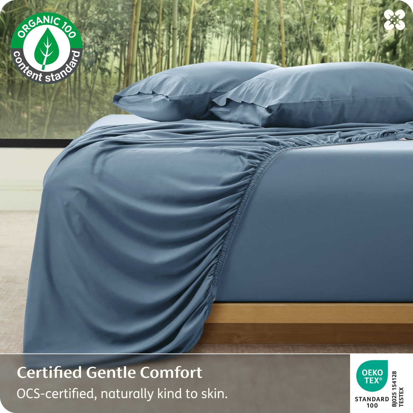 PureWoven™ Organically Grown Bamboo Viscose Fitted Sheet Set