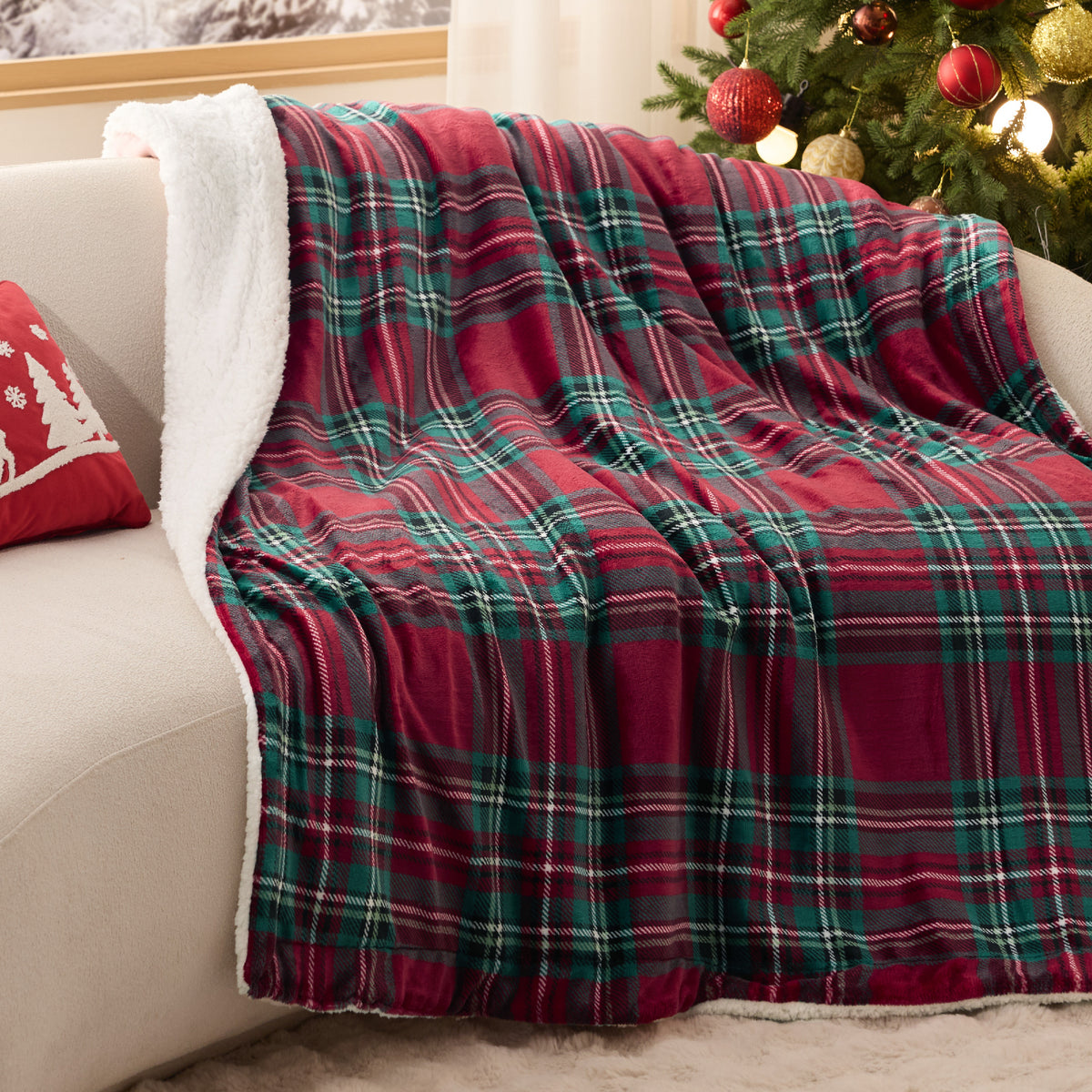 Christmas Fuzzy Sherpa Blanket