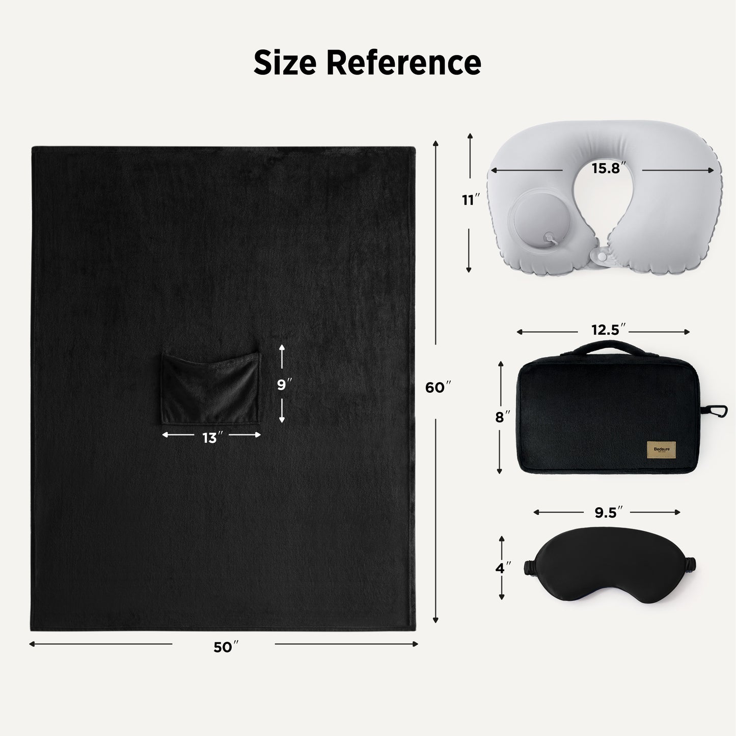 4-Piece Flannel Travel Essential Set