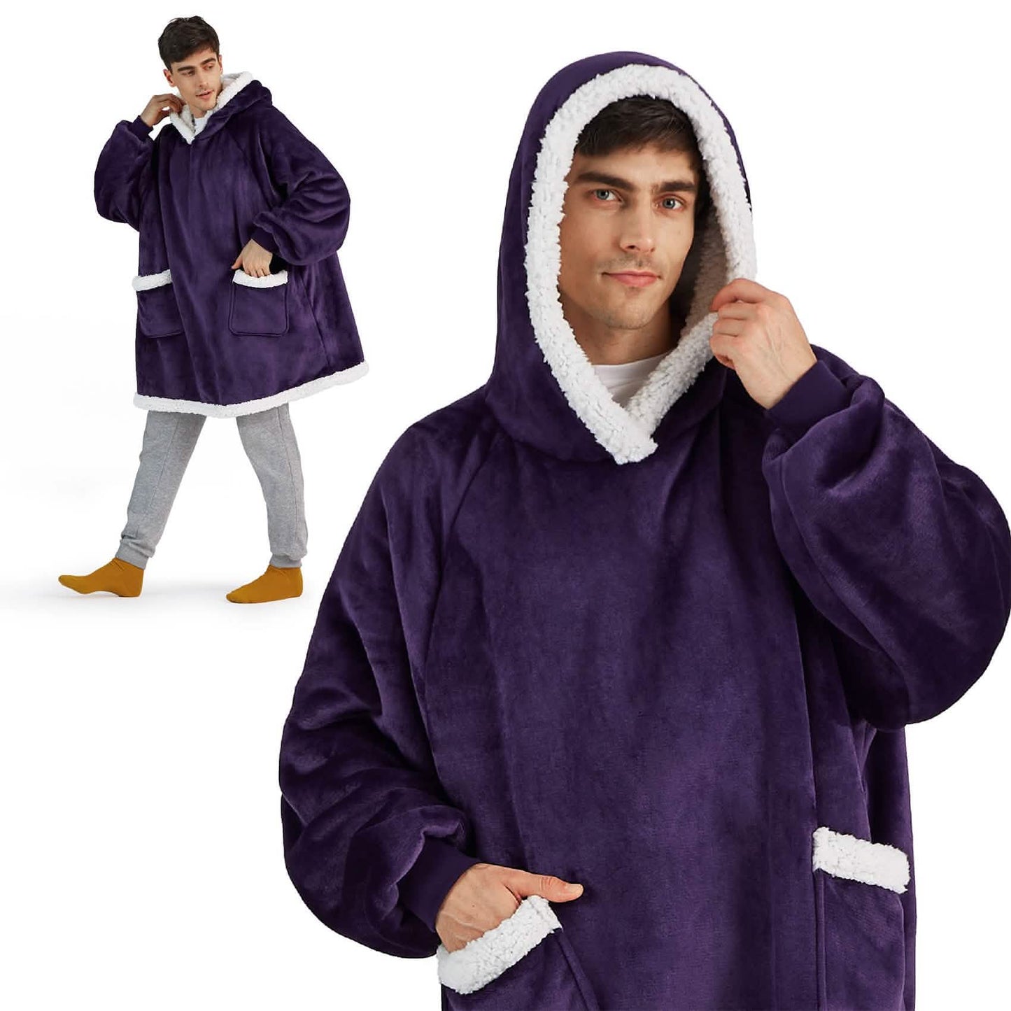 Sherpa Fleece Wearable Blanket