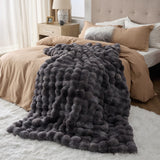 Bubble Faux Fur Blanket