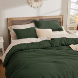 Cotton Waffle Weave Comforter Set