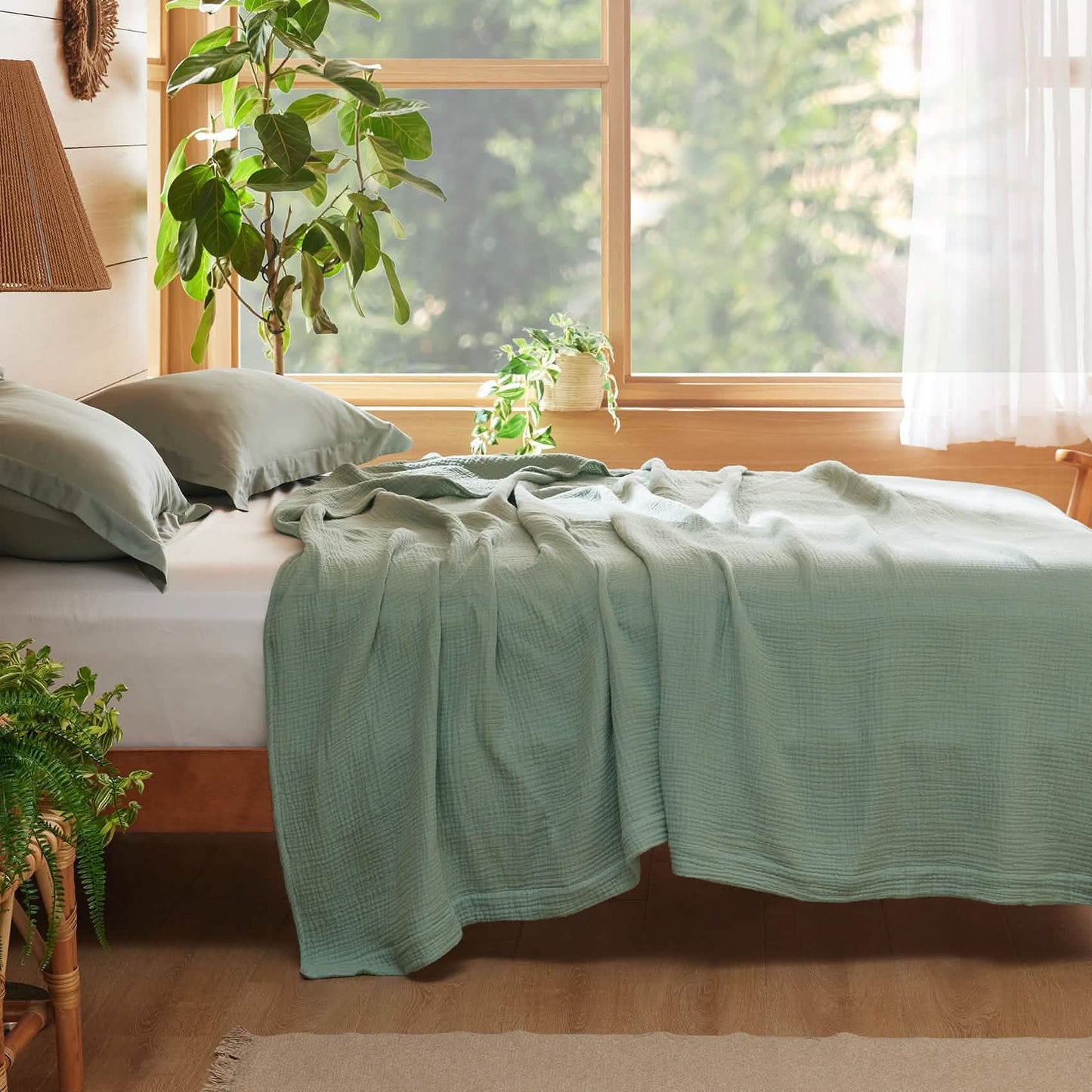 100% Cotton Gauze Spring Throw Blanket