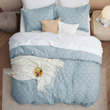 Boho Tufted Embroidery Comforter Set