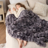 Ultra-Plush Bubble Faux Fur Blanket