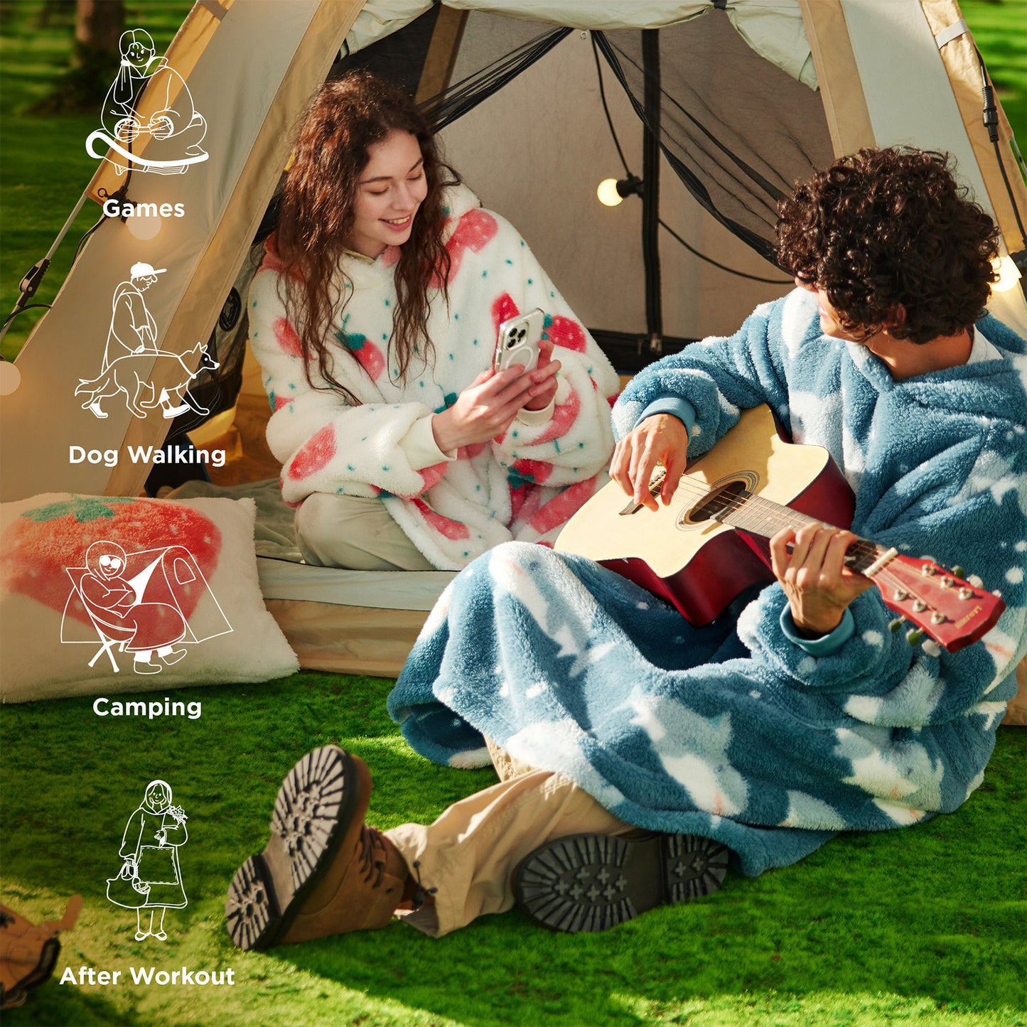 GentleSoft™ Sherpa Fleece Wearable Blanket