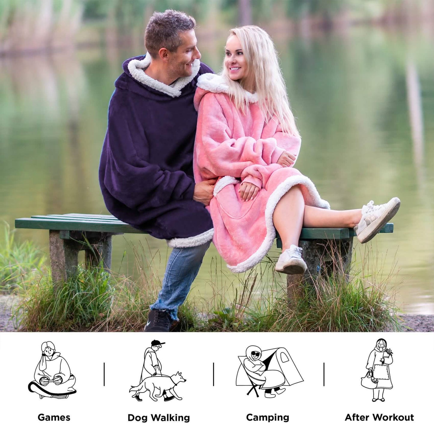 Sherpa Fleece Wearable Blanket
