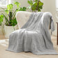 Air Yarn Knit Throw Blanket