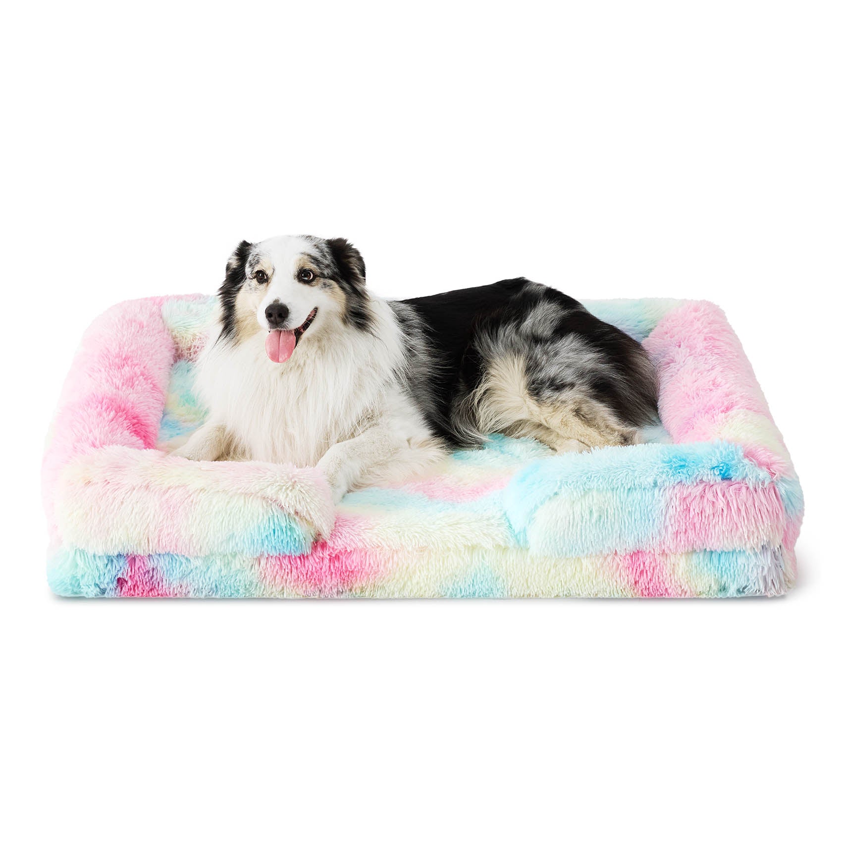 Orthopedic Long Faux Fur Flannel Dog Sofa