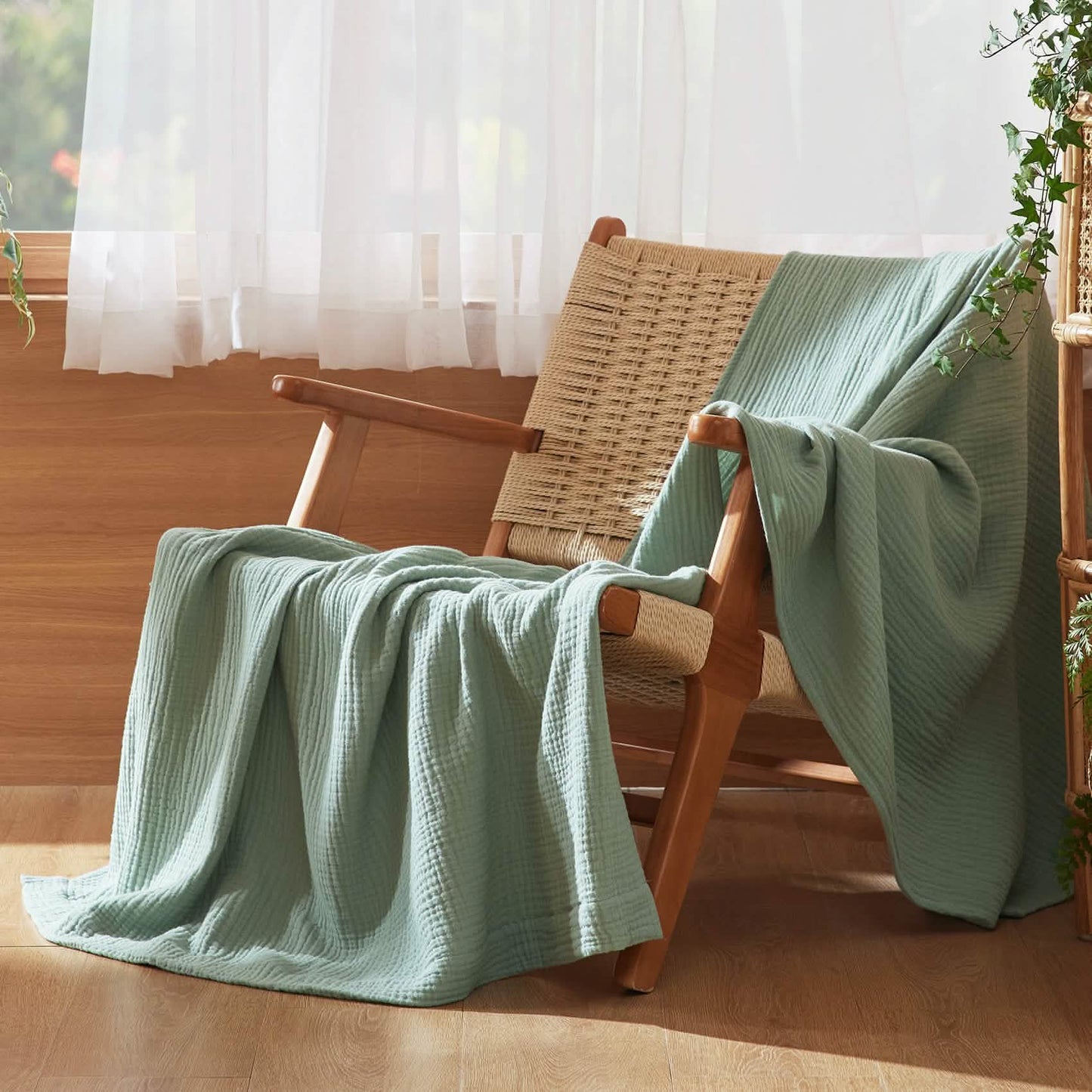 100% Cotton Gauze Spring Throw Blanket