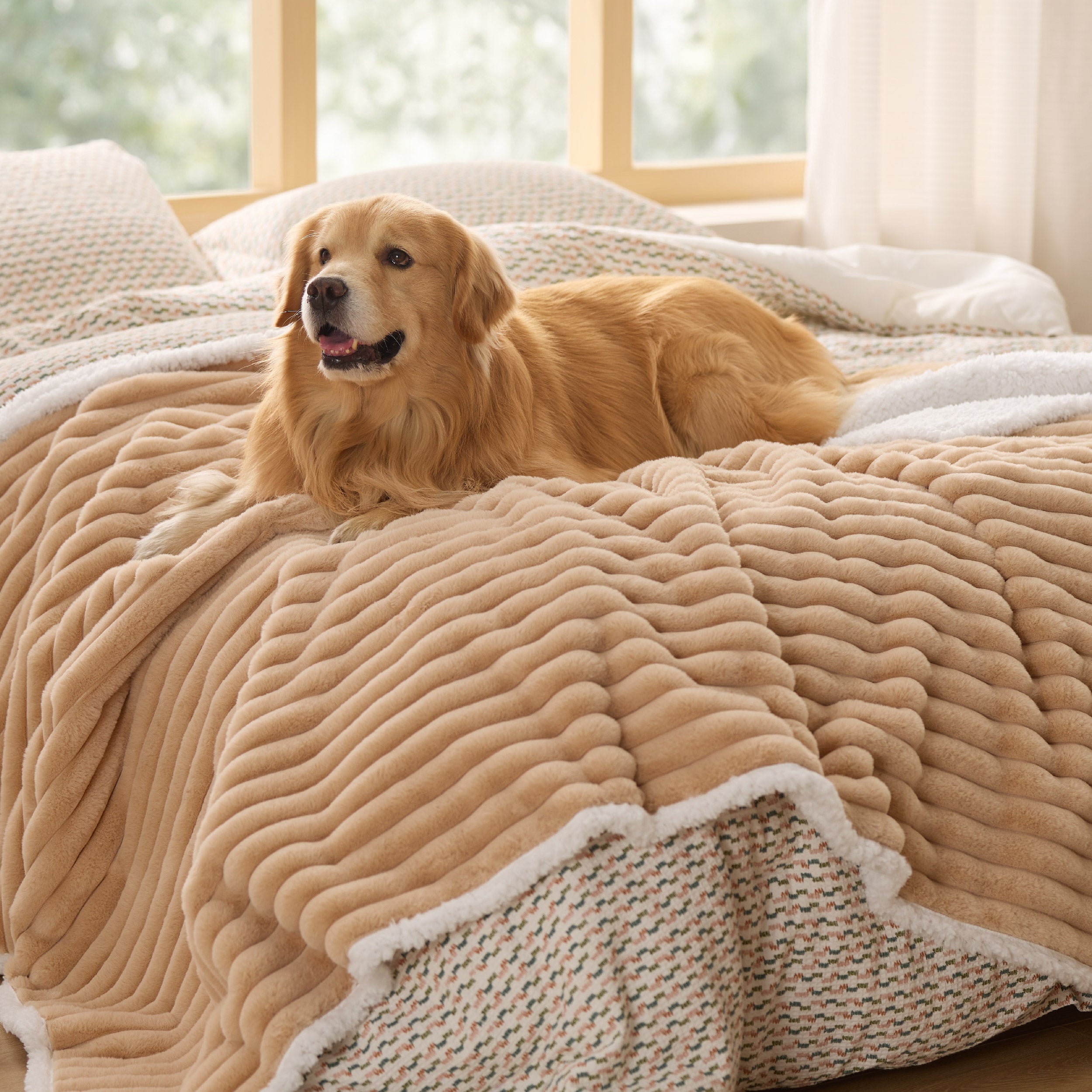 その他 VAURTROOM DOG & DUCK BLANKET Duck Hunting Throw Blanket for Couch Mallard Duck Fleece Blanket
