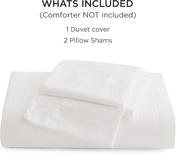 100% Cotton Greek Key Jacquard Duvet Cover Set