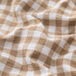 Ruffled Cotton-Like Gingham Sheet Set