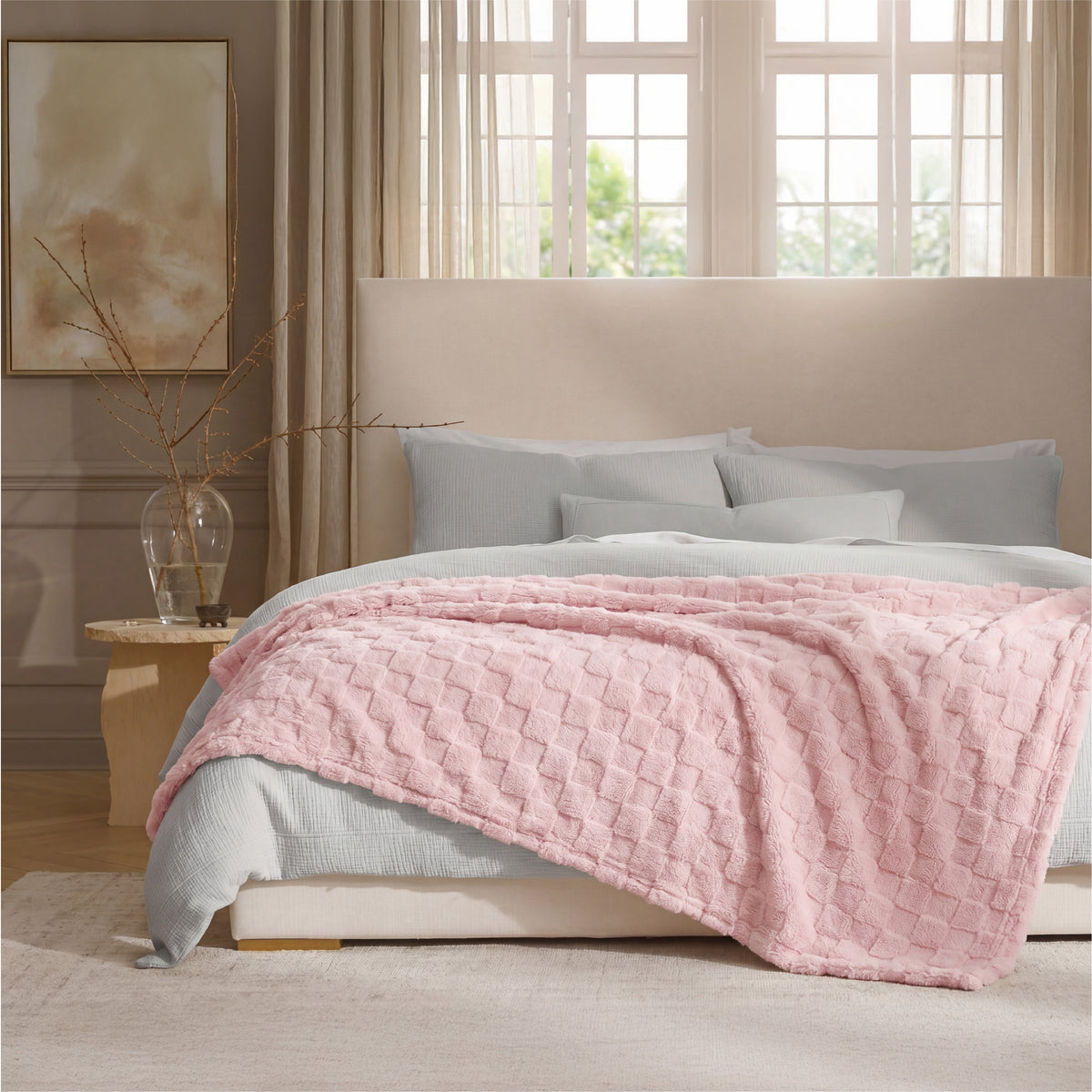 Jacquard Shaggy Sherpa Blanket