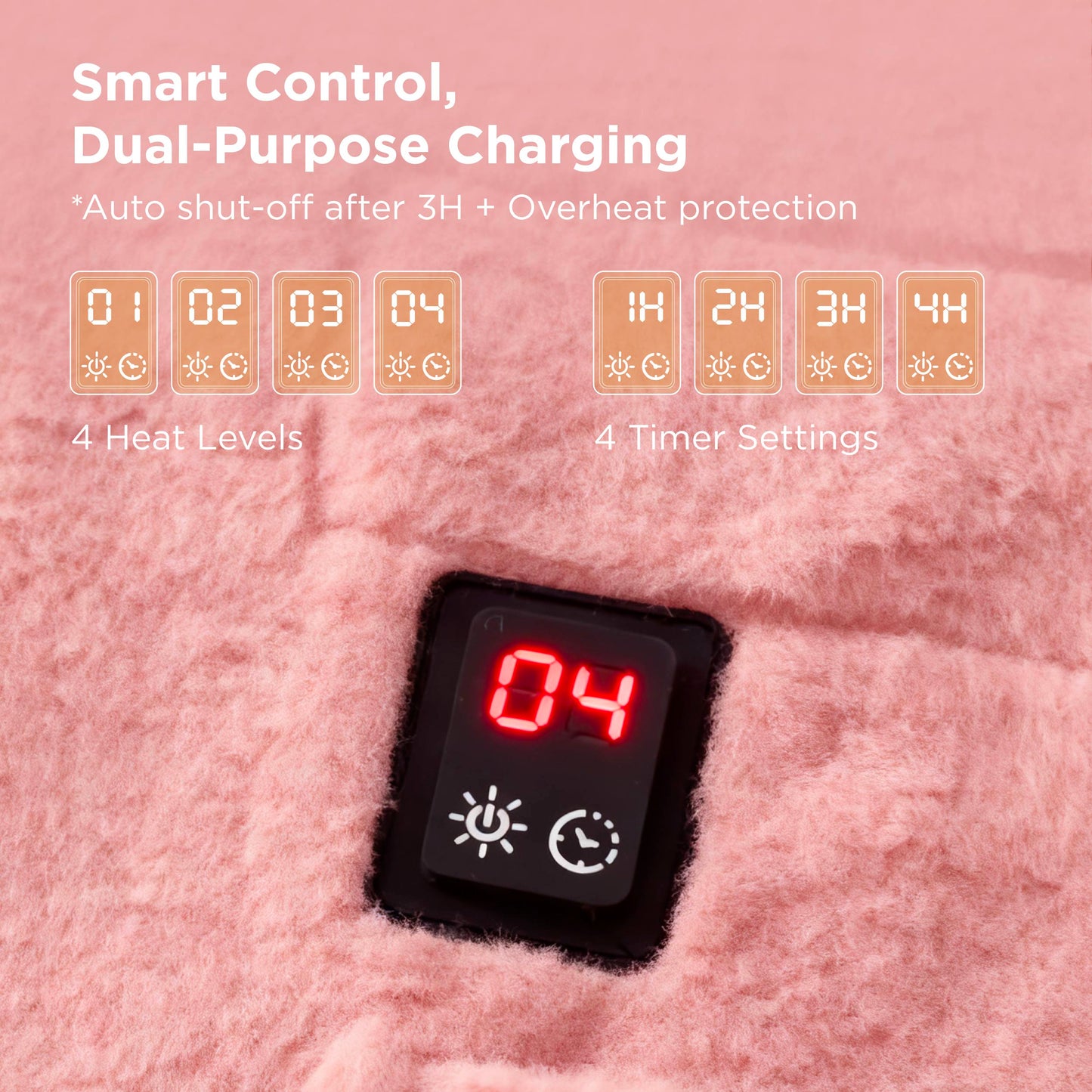 GentleSoft® Heated Faux Cashmere Blanket Hoodie