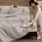 GentleSoft® Cotton Waffle Space-Dyed Duvet Cover Set