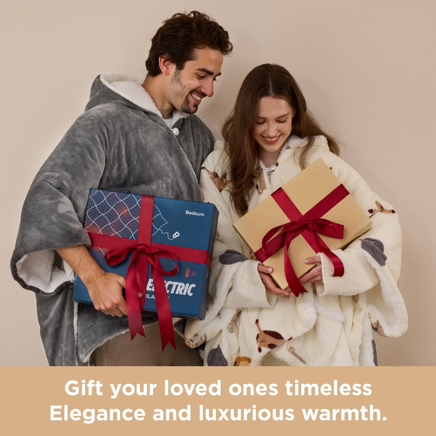 GentleSoft® Heated Sherpa Fleece Blanket Hoodie